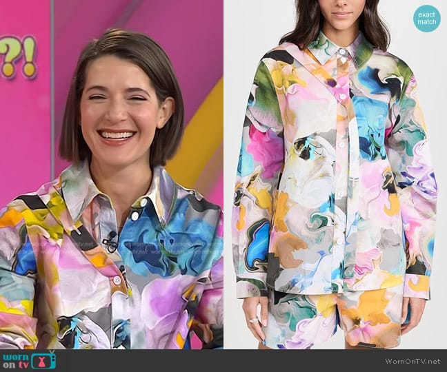 Stine Goya Martina Top in Liquified Orchid worn by Daryn Carp on Today