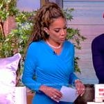 Sunny’s blue wrap dress on The View