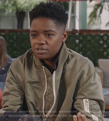 Tamia’s bomber jacket on All American