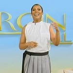 Tamron’s mixed media sheer dress on Tamron Hall Show
