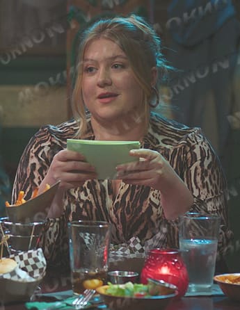 Taryn’s leopard print blouse on Greys Anatomy