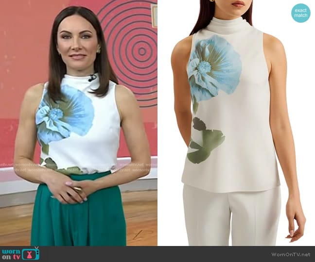 Ted Baker Setsuko Floral Sleeveless Top worn by Laura Benanti on Today