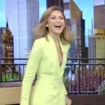 Zendaya’s lime blazer and skirt on Live with Kelly and Mark