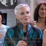 Tracy’s floral jacquard jacket on General Hospital