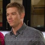 Tripp’s black printed short sleeve shirt on Days of our Lives