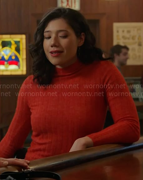 Violet’s red sweater on Chicago Fire
