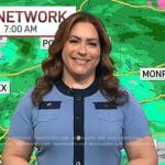 Violeta Yas’s blue button detail knit dress on Today