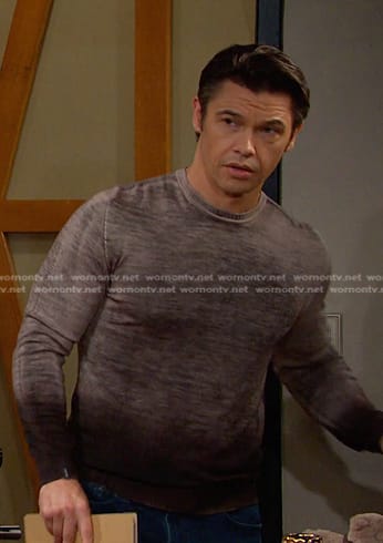 Xander’s grey ombre sweater on Days of our Lives