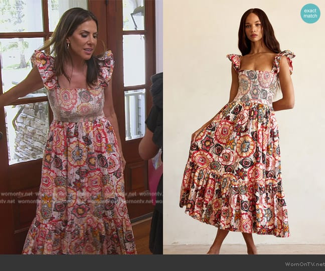 BTB Los Angeles Tyra Ruffle Dress worn by Jen Fessler on The Real Housewives of New Jersey