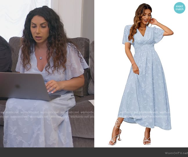Simplee Apparel Store Boho Floral Maxi Dress worn by Jennifer Aydin on The Real Housewives of New Jersey
