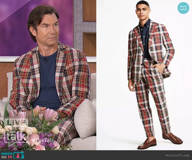 Brooks Brothers Regent Fit Madras Sport Coat worn by Jerry O'Connell on The Talk