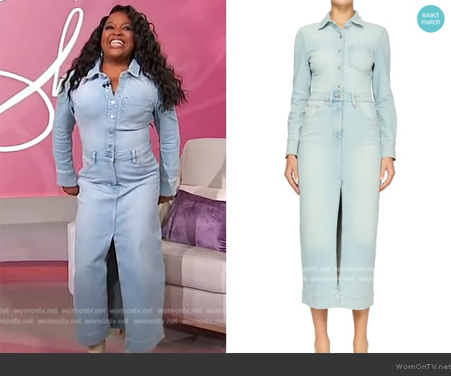 DL1961 Freja Denim Maxi Dress worn by Sherri Shepherd on Sherri