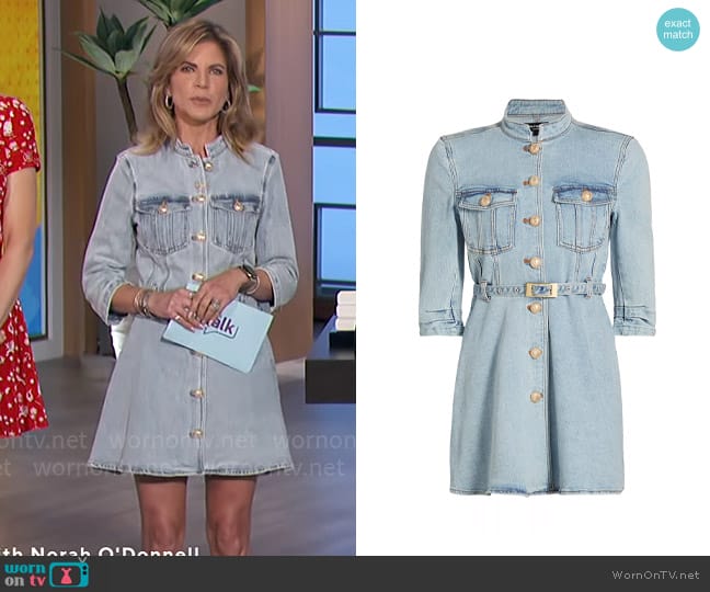 Generation Love Mackenzie Belted Denim Minidress worn by Natalie Morales on The Talk