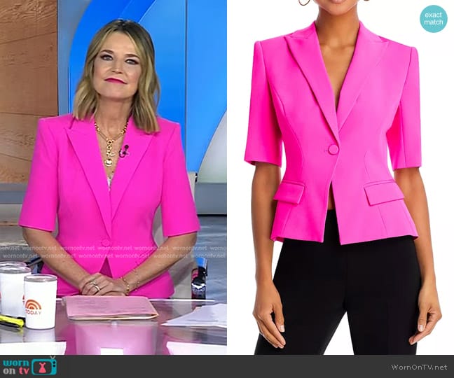 Generation Love Melbourne Blazer in Magenta worn by Savannah Guthrie on Today