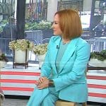 Jes Psaki’s mint blue peak lapel blazer and pants on Today