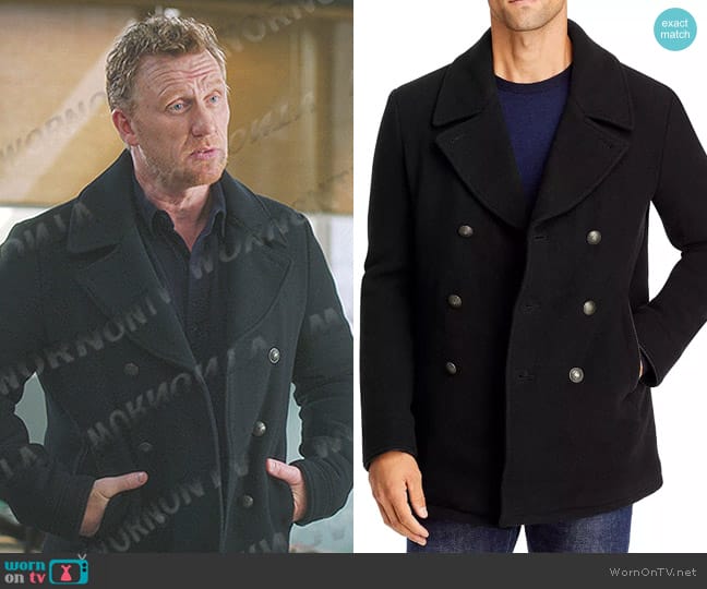 John Varvatos Carlos Peacoat worn by Owen Hunt  (Kevin McKidd) on Greys Anatomy