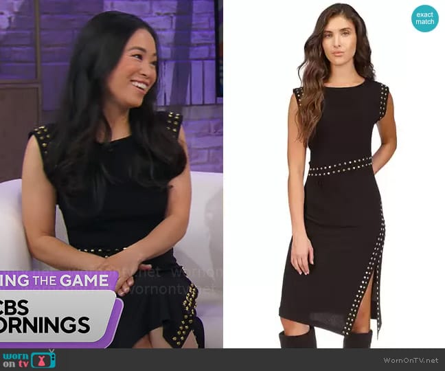 MICHAEL Michael Kors Astor Dress worn by Lulu Cheng on CBS Mornings