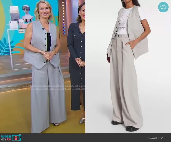MM6 Maison Margiela Oversized Wool-Blend Vest worn by Dr. Jennifer Ashton on Good Morning America