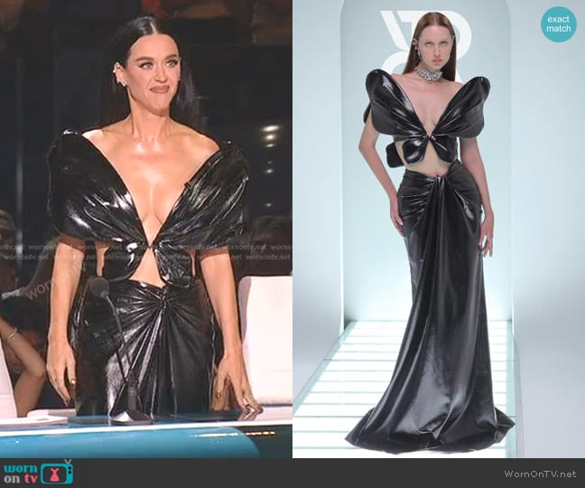 Rin by Chung Thanh Phong Butterfly Evening Gown - Fall Winter 2023 Collection worn by Katy Perry on American Idol