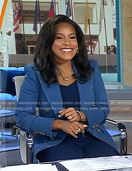 Sheinelle’s blue denim blazer on Today