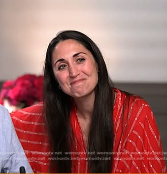 Sandra Abrevaya’s red striped blouse on Today