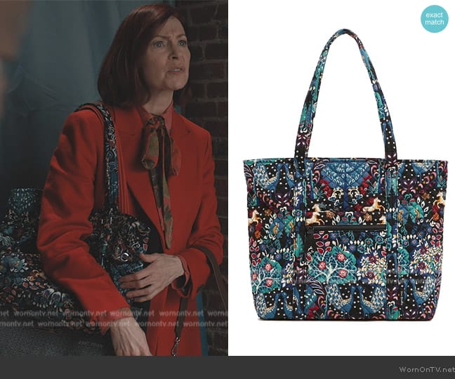 Vera Bradley Cotton Vera Tote Bag worn by Elsbeth Tascioni (Carrie Preston) on Elsbeth