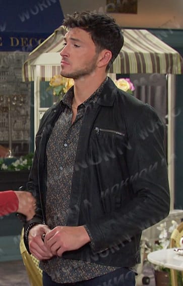 Alex’s green printed shirt on Days of our Lives