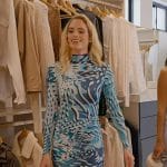 Alexandra’s blue printed asymmetric dress on Selling the OC