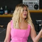 Alexandra’s pink mini dress with front pockets on Selling the OC