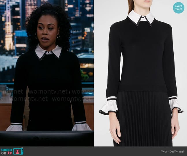 Alice + Olivia Justina Sweater worn by Ariel (Vinessa Antoine) on So Help Me Todd
