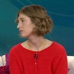 Alina Grabowski’s red cardigan on Today