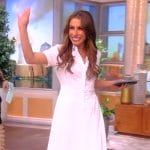 Alyssa’s white belted shirtdress on The View