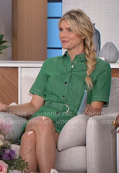 Amanda’s green shirtdress on The Talk