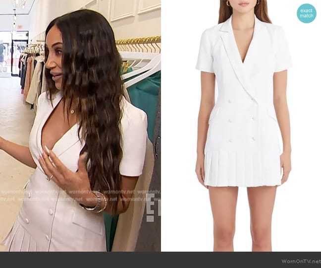 Amanda Uprichard Mesha Short-Sleeve Minidress worn by Melissa Gorga on E! News