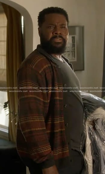 Amir’s plaid cardigan on 9-1-1