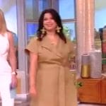 Ana’s beige tie waist dress on The View