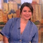 Ana’s denim button front dress on The View