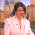 Ana’s beige ruched sleeve blazer on The View