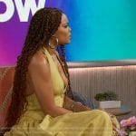 Andra Day’s mustard top and skirt on The Kelly Clarkson Show