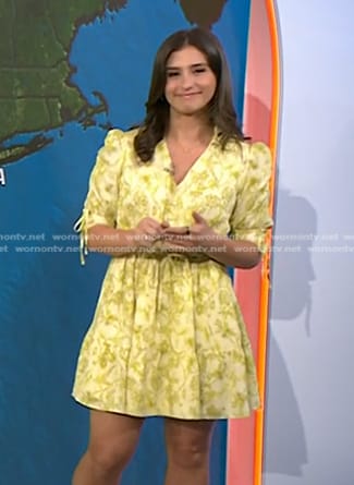 Angie Lassman’s yellow floral mini dress on Today
