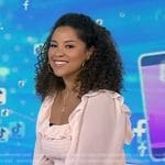 Arianna’s pink ruffled smocked top on Today