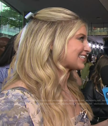 Ashley Bellman’s floral print maxi dress on E! News
