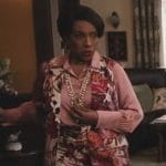 Barbara’s floral print vest and pants on Abbott Elementary