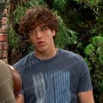 Aaron’s blue graphic print tee on Days of our Lives