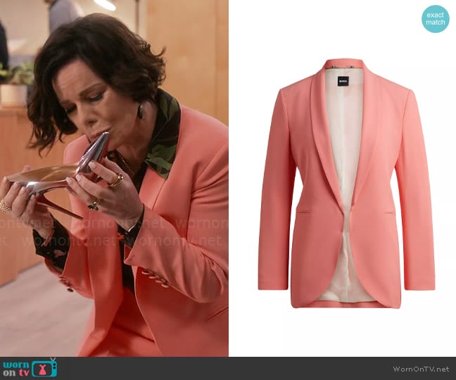 BOSS Regular Fit Jacket in Coral worn by Margaret Wright (Marcia Gay Harden) on So Help Me Todd