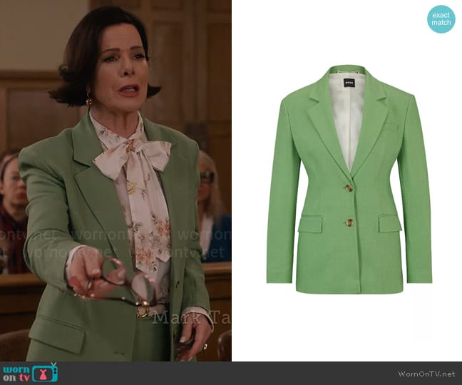BOSS Single-Breasted Jacket in Stretch Fabric worn by Margaret Wright (Marcia Gay Harden) on So Help Me Todd
