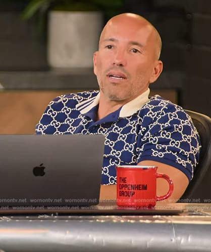Jason’s blue logo polo on Selling the OC
