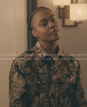 Brittany’s floral print jacket on The Chi