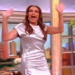Brooke Shields’s silver ruched dress on The View
