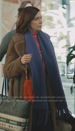 Elsbeth’s brown teddy coat on Elsbeth